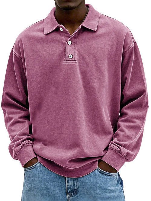 Levi | Men's Oversized Long Sleeves Polo Shirt