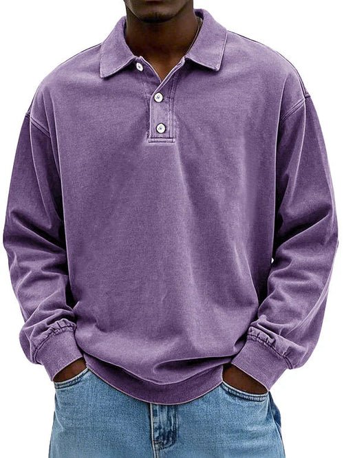 Levi | Men's Oversized Long Sleeves Polo Shirt