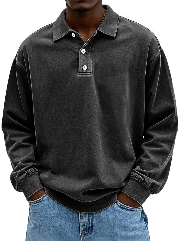 Levi | Men's Oversized Long Sleeves Polo Shirt