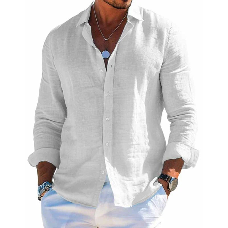 Rainer | Men's Long Sleeve Casual Linen Shirt