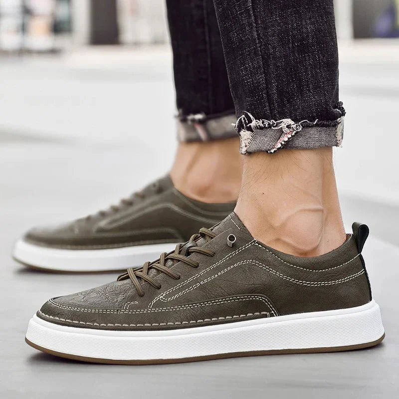 Barrett | Men's Leather Lace-Up Sneakers
