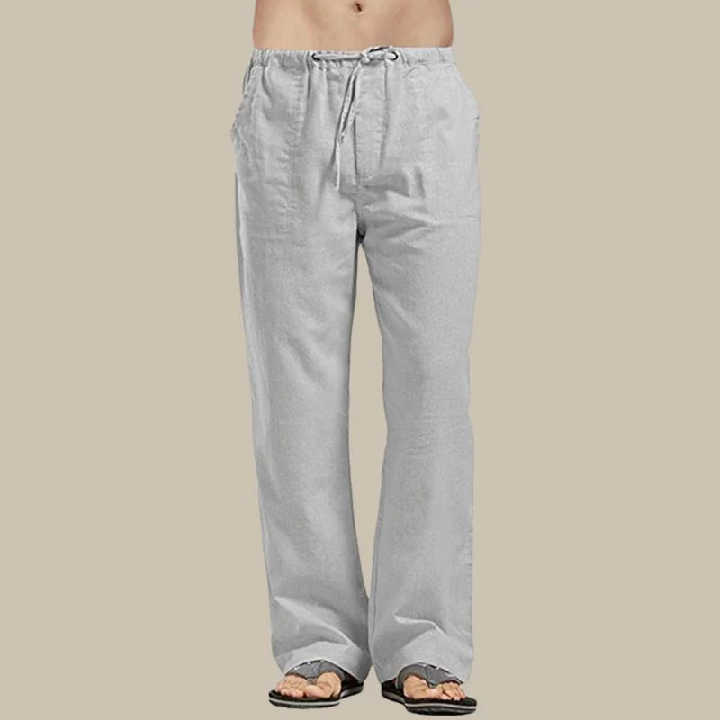 Hugo | Men's Straight-Cut Linen Drawstring Trousers