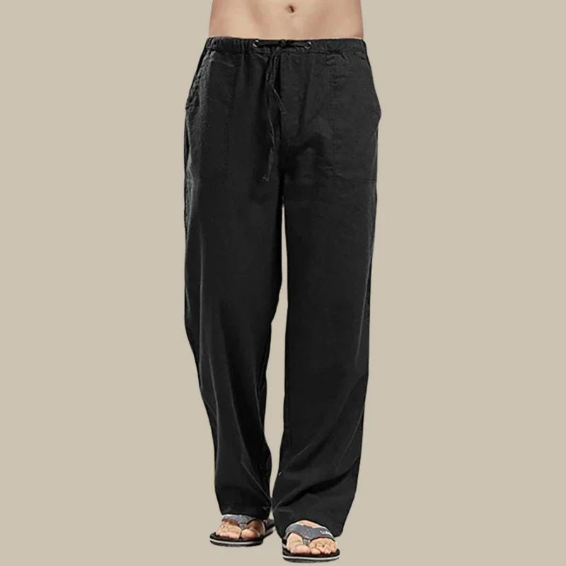 Hugo | Men's Straight-Cut Linen Drawstring Trousers