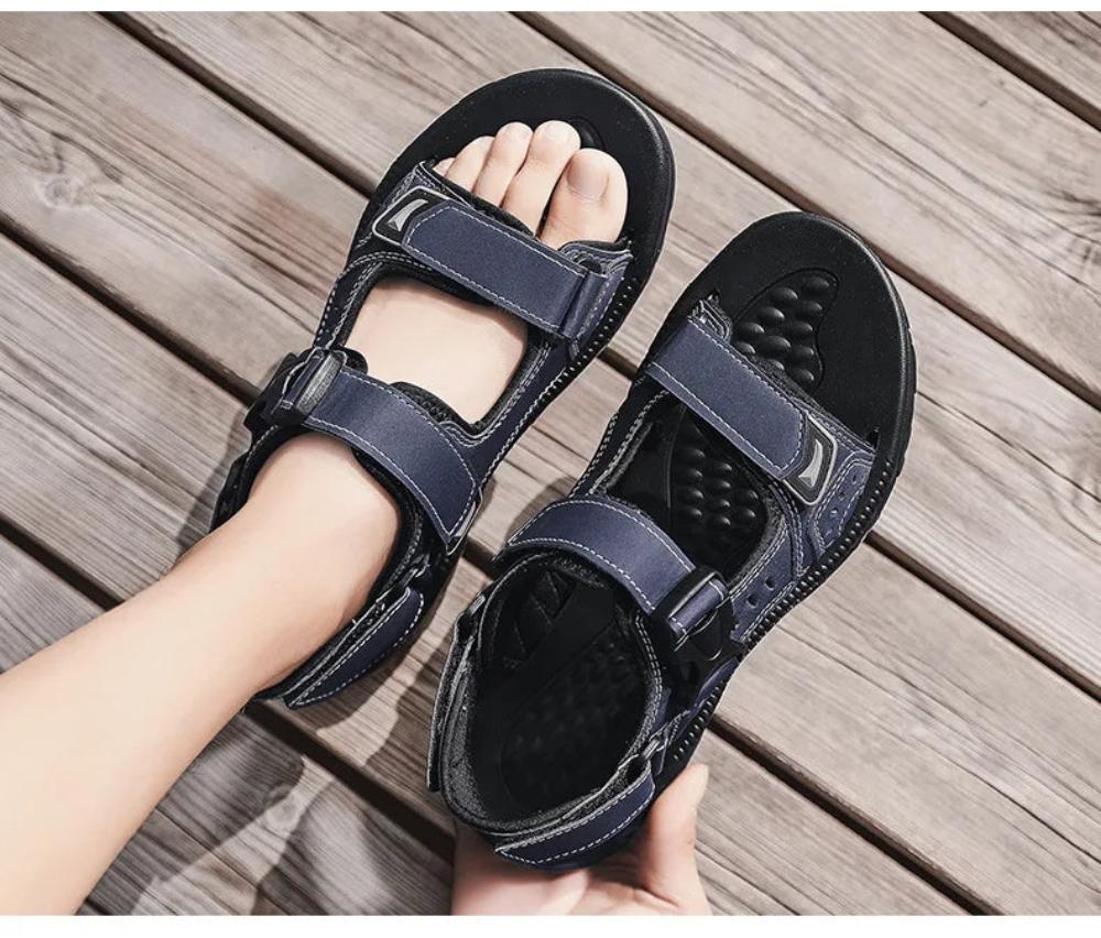 Guy | Men's Hook-and-Loop Open-Toe Summer Sandals