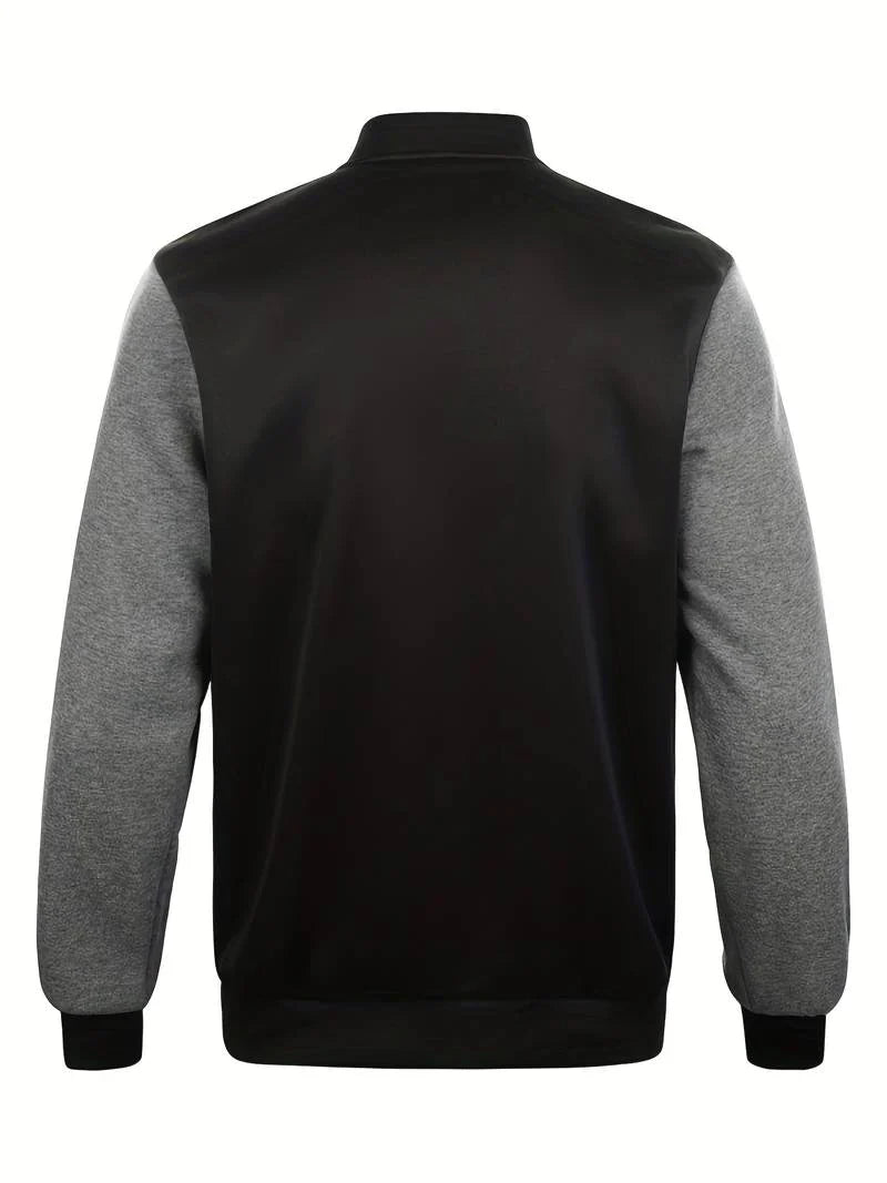 Jameson | Men's Two-Tone Varsity Baseball Jacket with Snap Buttons