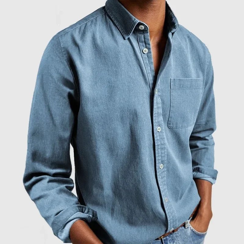 Daniel | Men's Casual Long Sleeve Shirt with Chest Pocket