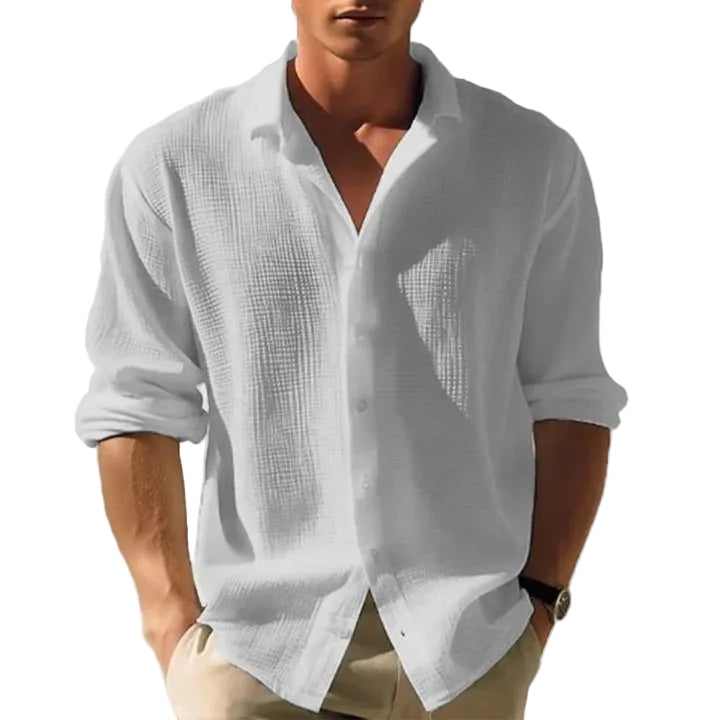 Maxwell | Men's Casual Long Sleeve Waffle Shirt
