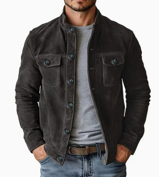 Erick | Men's Cotton Stand Collar Casual Button Jacket