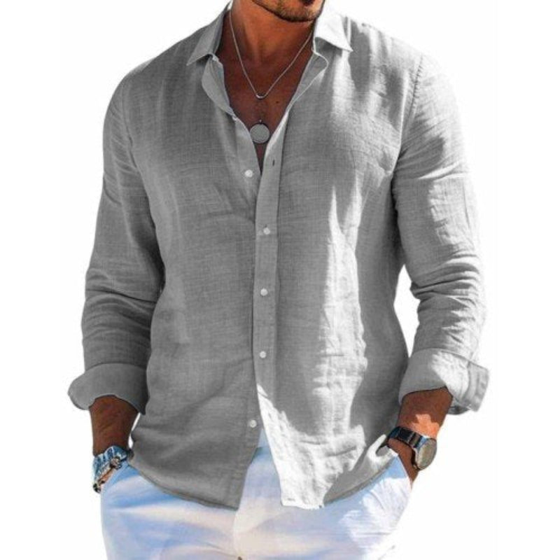 Rainer | Men's Long Sleeve Casual Linen Shirt