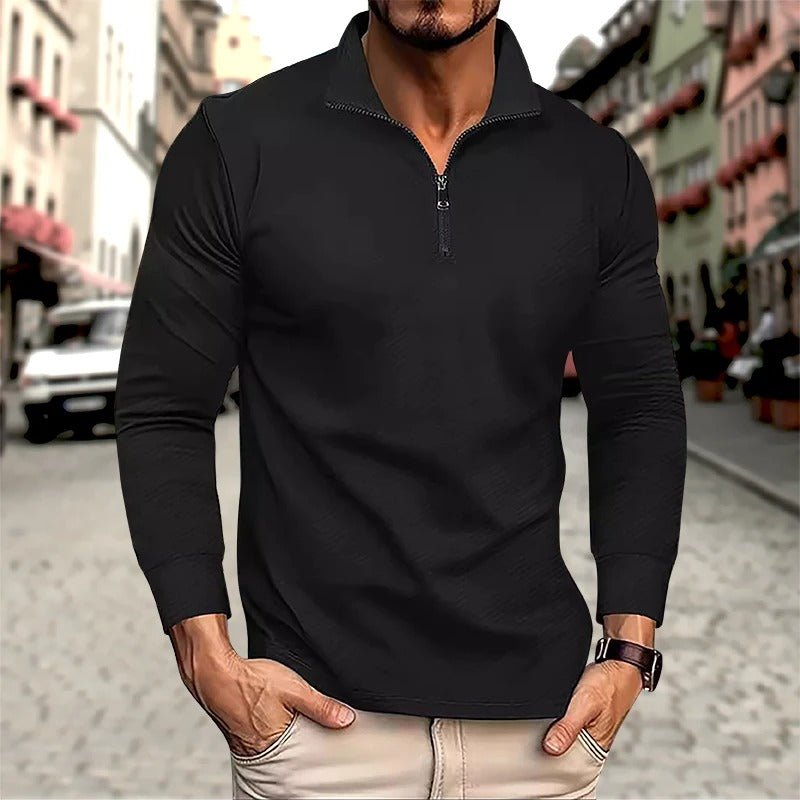 Trevor | Men's Quarter-Zip Mock Neck Sweater