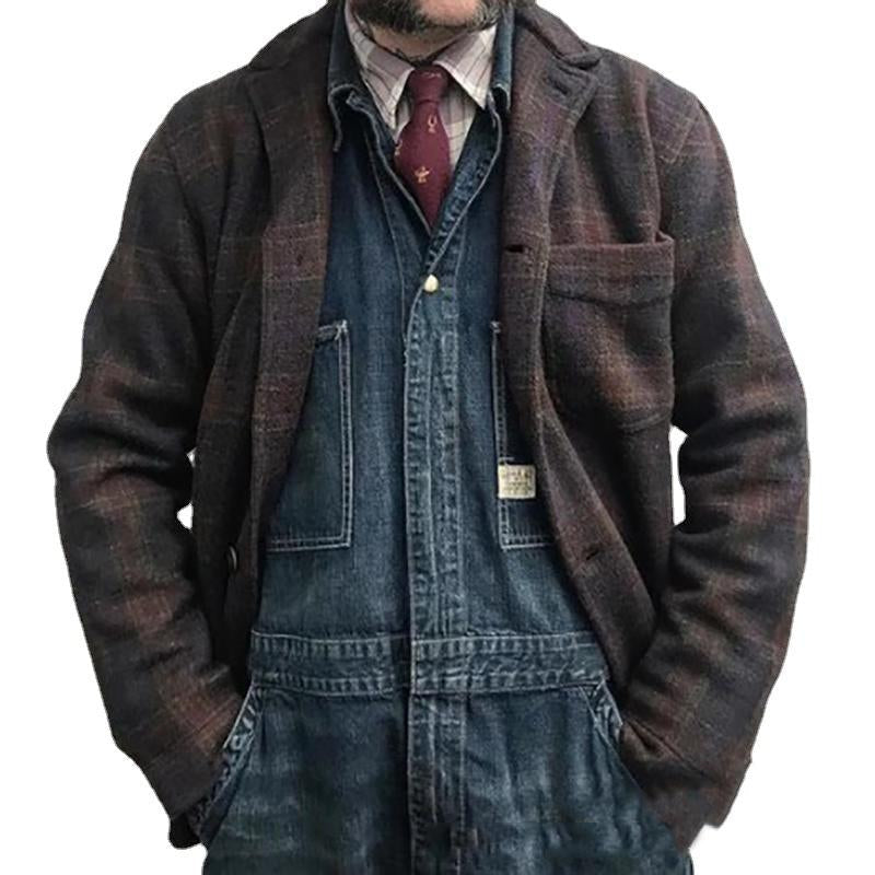 Jackson | Men's Vintage Checkered Lapel Jacket