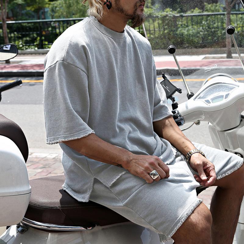 Kenji | Men's Loose Fit Cotton Tee & Shorts Set