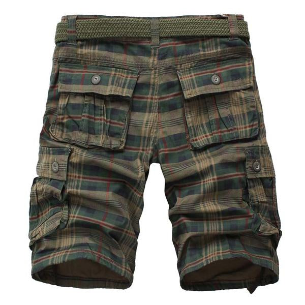 Banks | Men's Plaid Cargo Shorts with Adjustable Belt