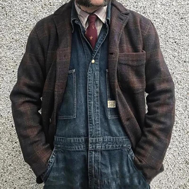 Jackson | Men's Vintage Checkered Lapel Jacket