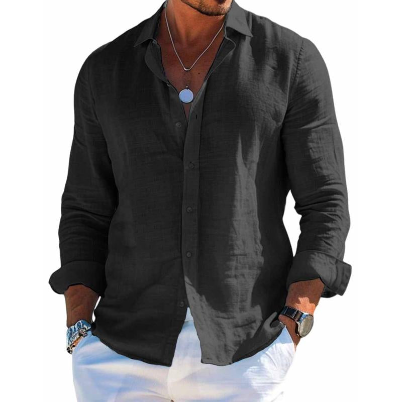 Rainer | Men's Long Sleeve Casual Linen Shirt