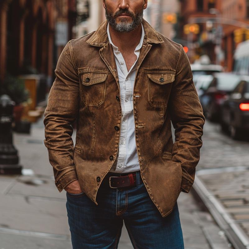 Justin | Men's Vintage Multi-Pocket Jacket