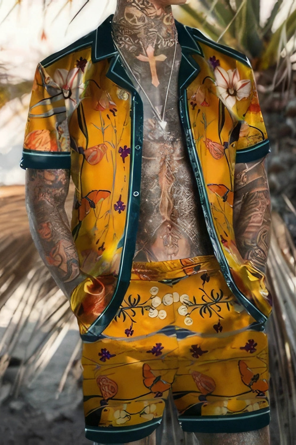 Collin | Men's Summer Beach Shirt & Shorts Set