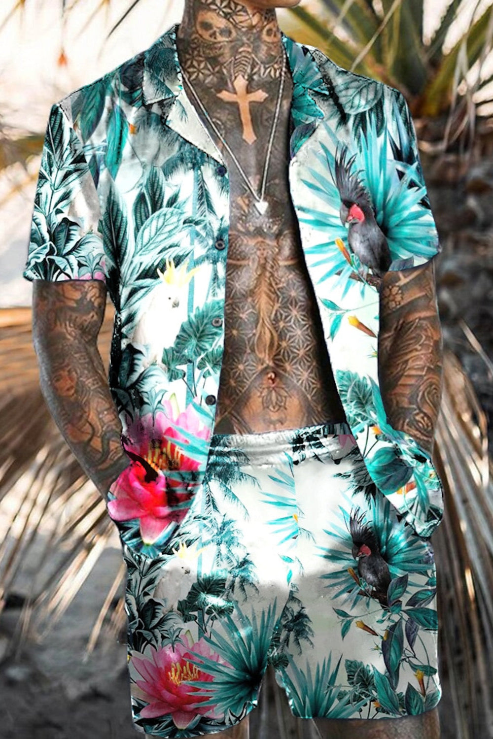 Collin | Men's Summer Beach Shirt & Shorts Set
