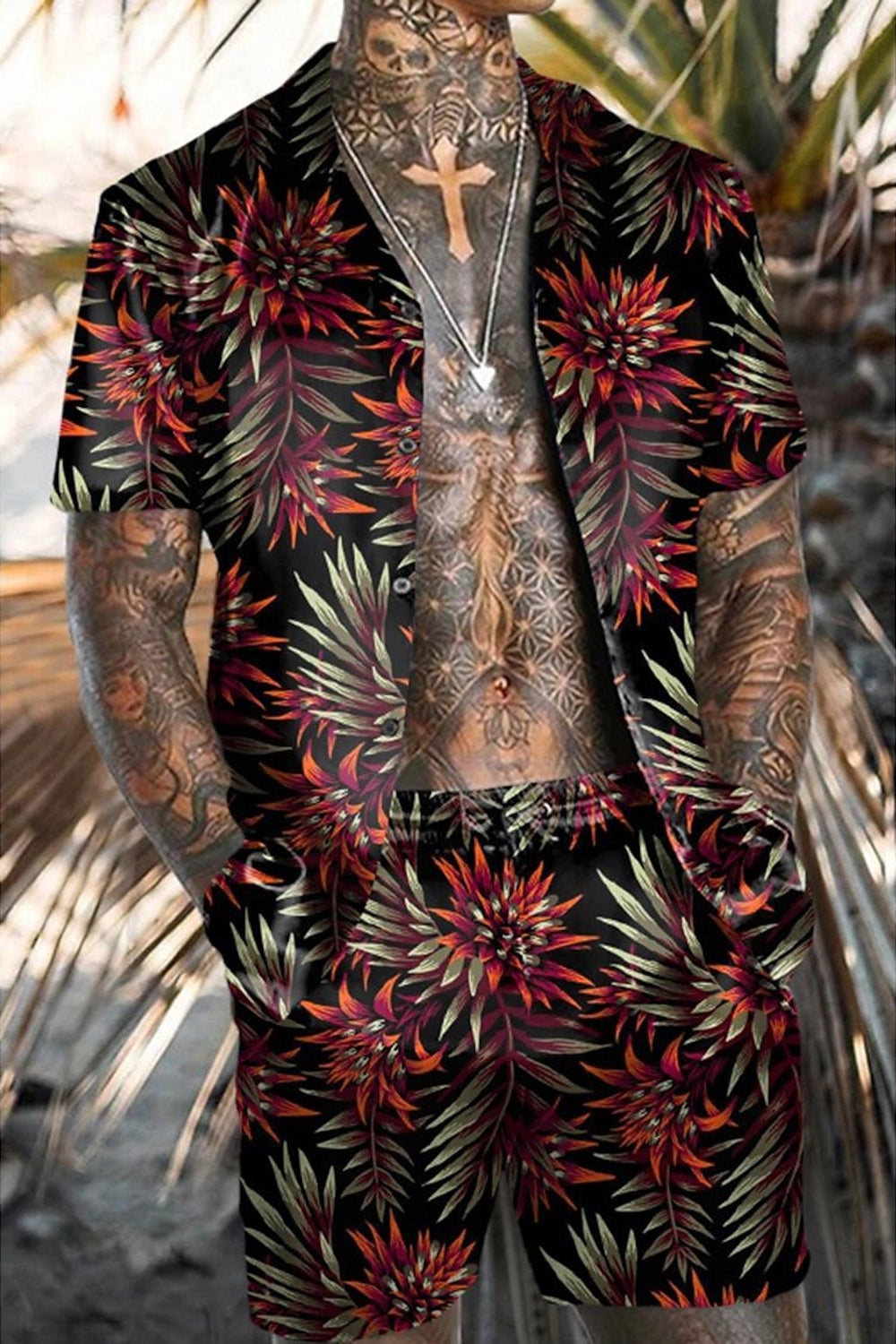 Collin | Men's Summer Beach Shirt & Shorts Set