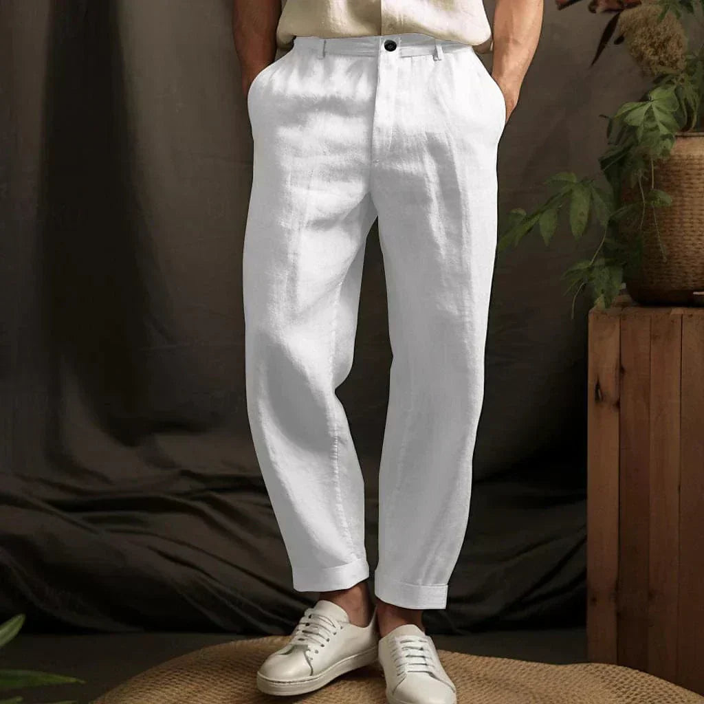 Lee | Men's Casual Linen Drawstring Trousers