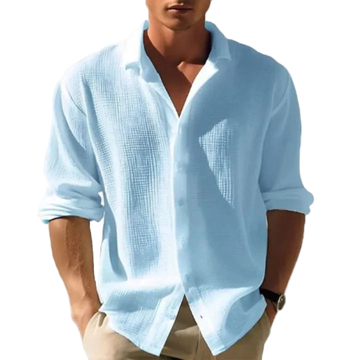 Maxwell | Men's Casual Long Sleeve Waffle Shirt