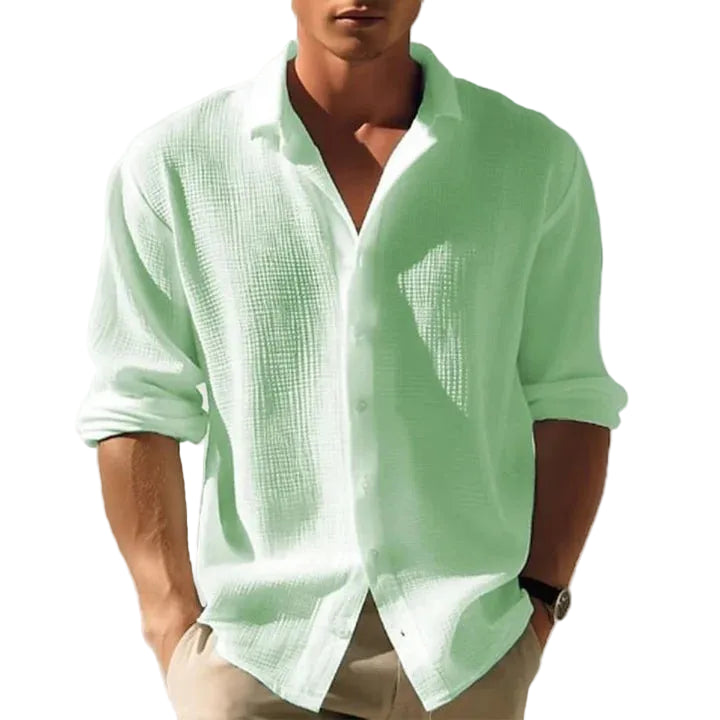 Maxwell | Men's Casual Long Sleeve Waffle Shirt