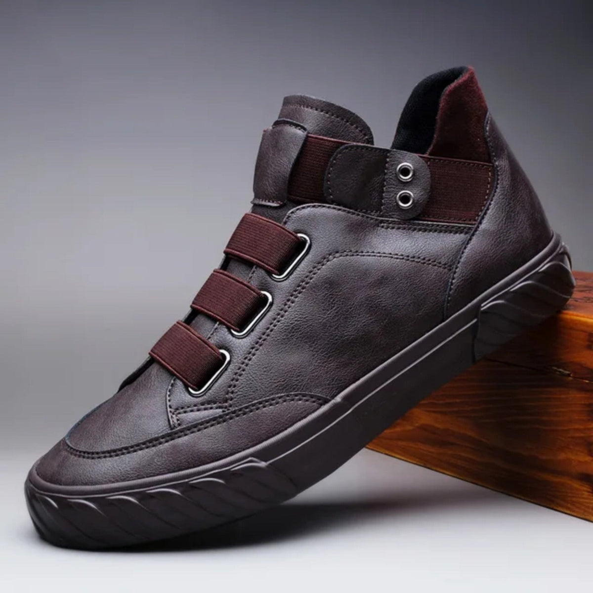 Nash | Men's High-Top Sneakers with Strap Closure