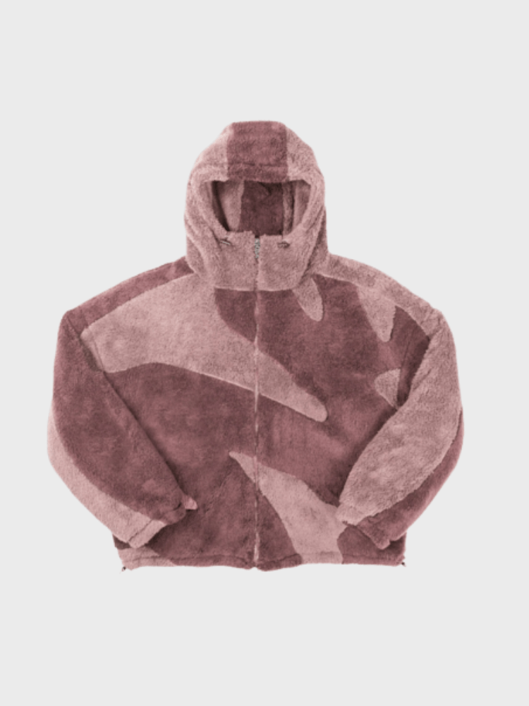 Ezra | Men's Abstract Print Fleece Jacket with Hood