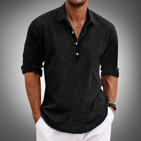 Henry | Men’s Cotton Linen Henley Shirt