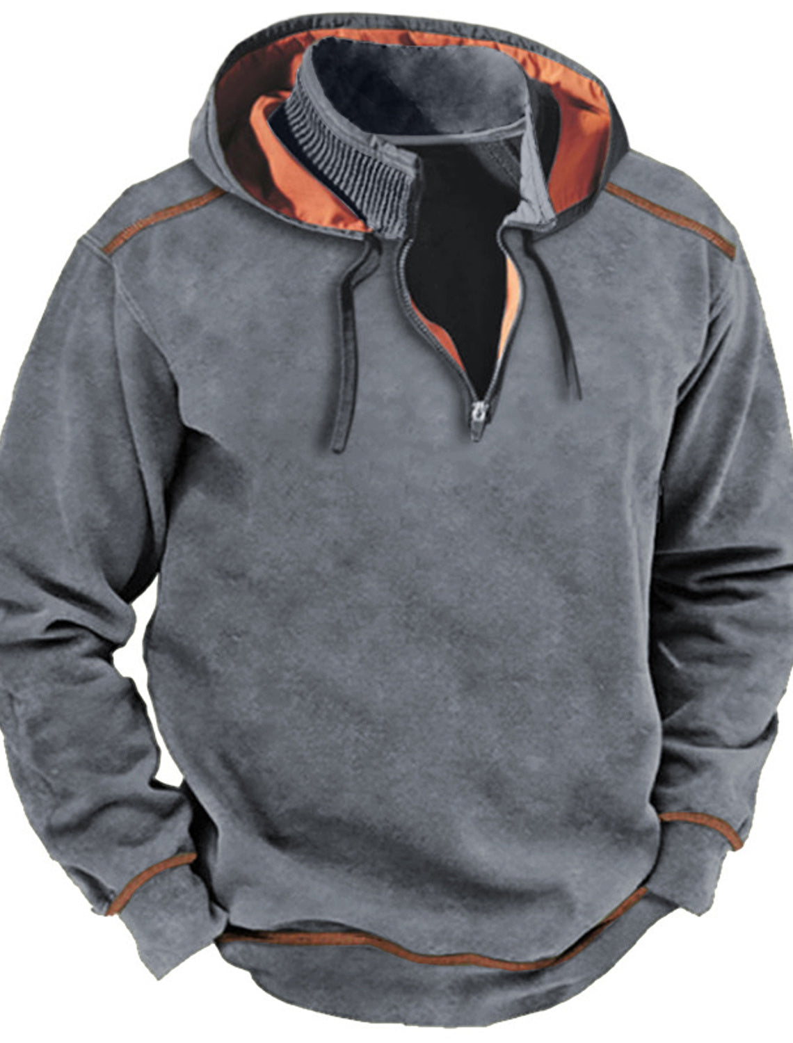 Albie | Men's Half-Zip Stand Collar Pullover Hoodie