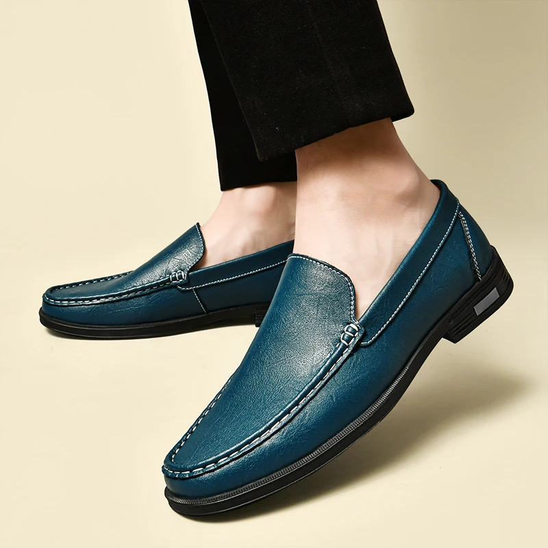 Harlow | Men's Classic Leather Slip-On Loafers