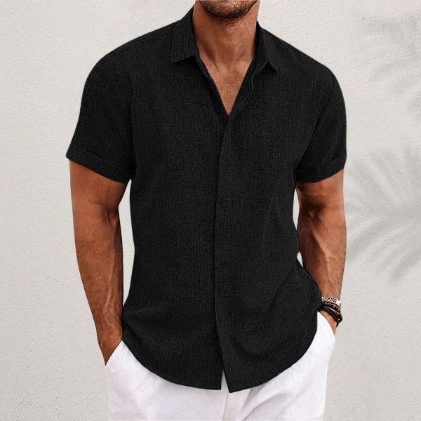 James | Men's Short Sleeve Linen Shirt