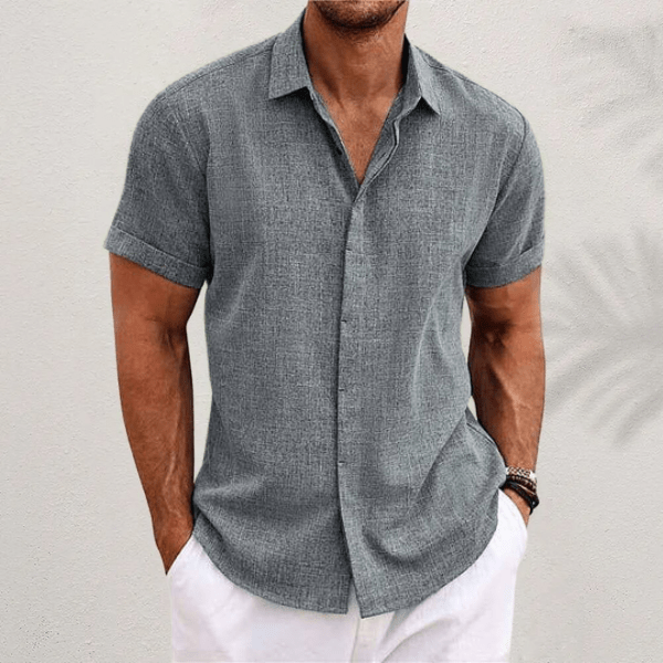 James | Men's Short Sleeve Linen Shirt