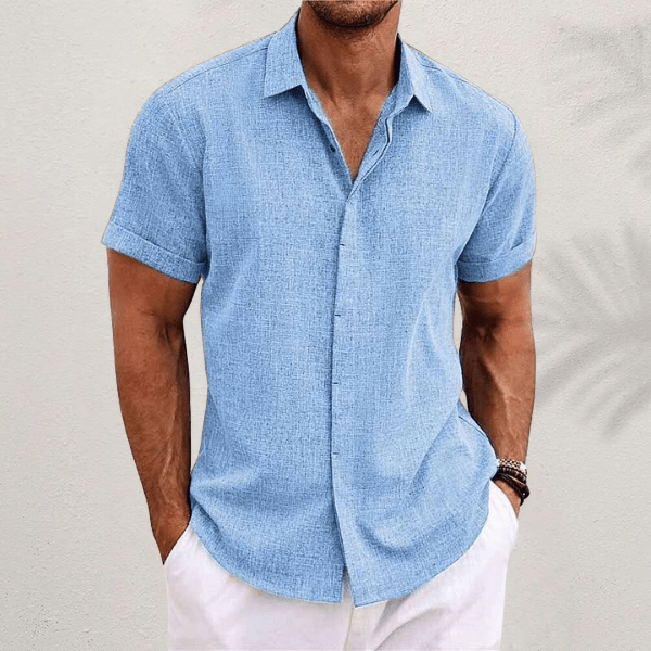 James | Men's Short Sleeve Linen Shirt