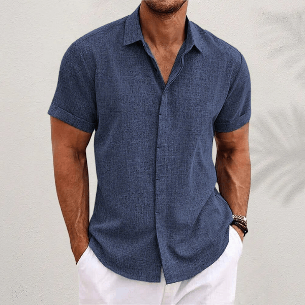 James | Men's Short Sleeve Linen Shirt