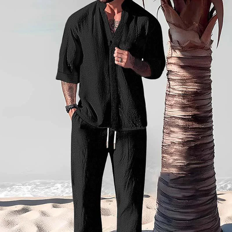 Arnold | Men's Cotton-Linen 2-Piece Casual Shirt & Pants Set