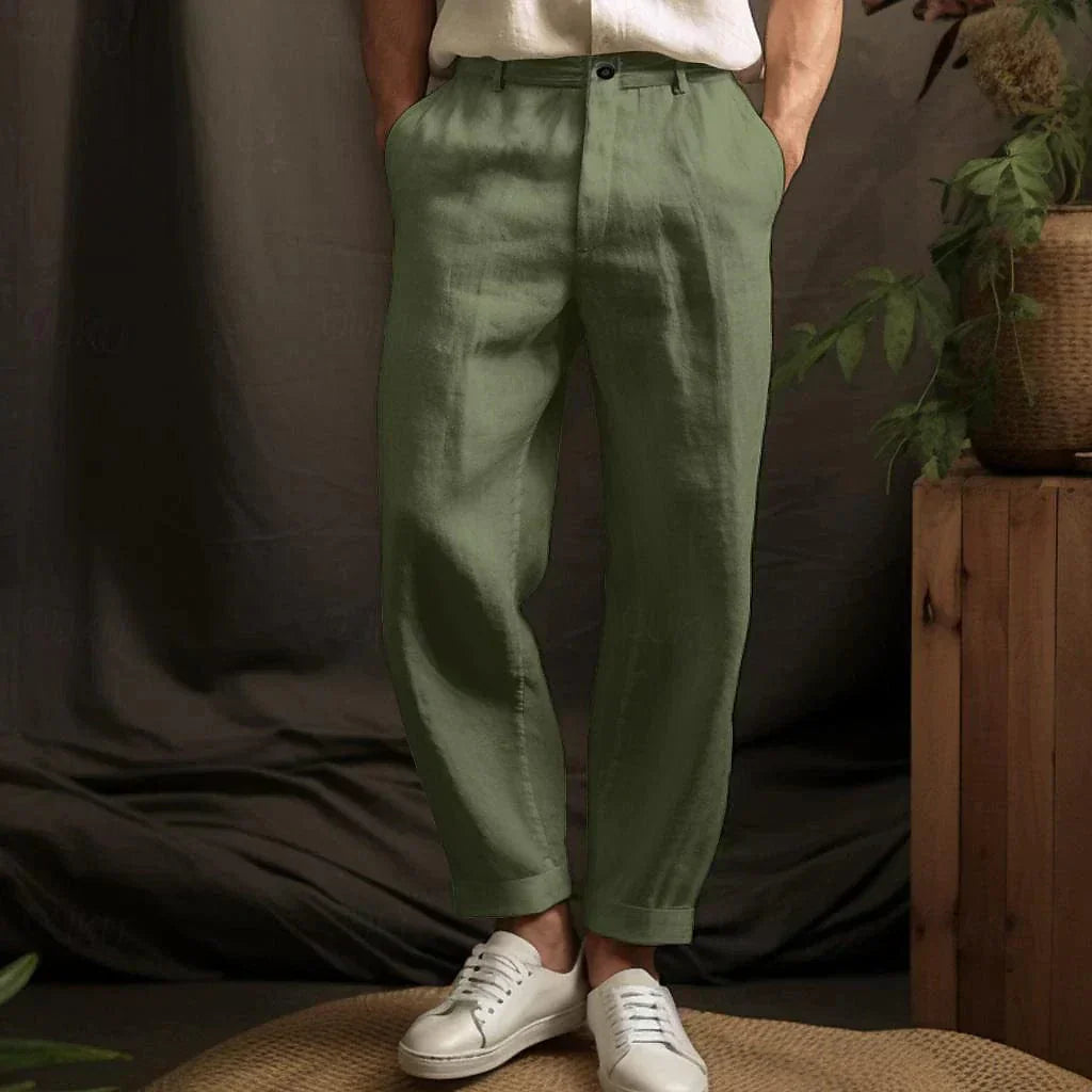 Lee | Men's Casual Linen Drawstring Trousers