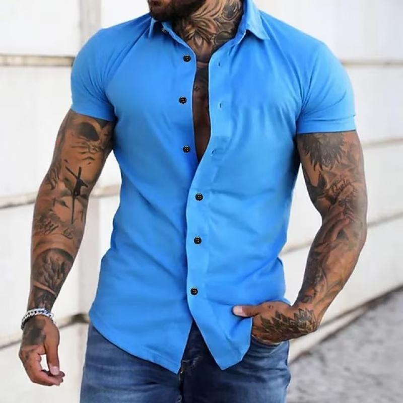 Hunter | Men's Lapel Short Sleeve Casual Shirt
