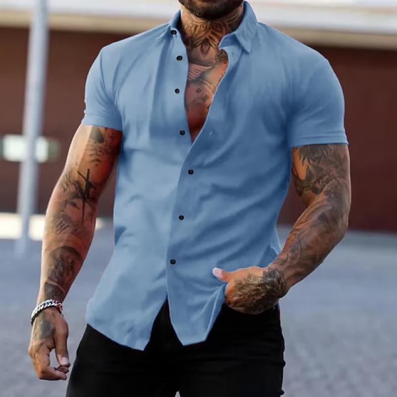 Hunter | Men's Lapel Short Sleeve Casual Shirt