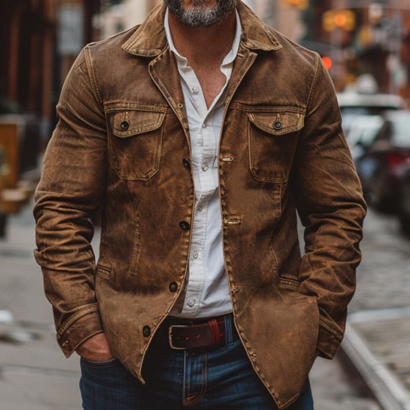 Justin | Men's Vintage Multi-Pocket Jacket