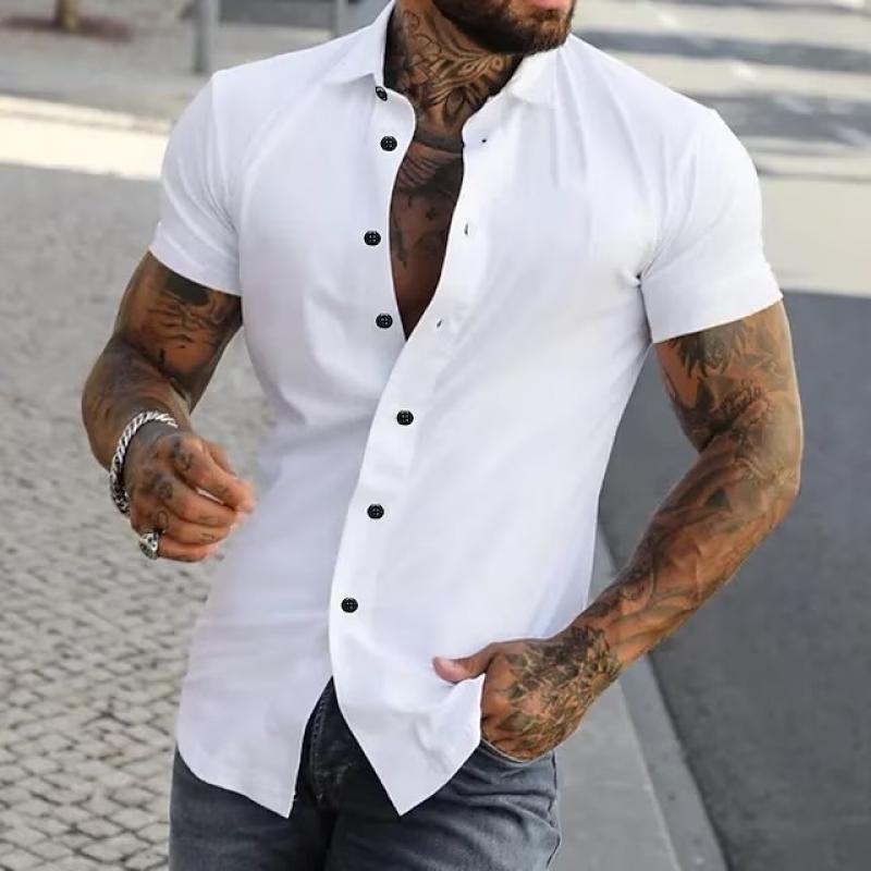 Hunter | Men's Lapel Short Sleeve Casual Shirt