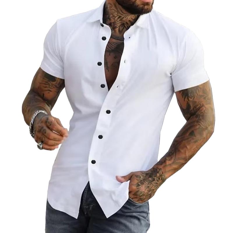 Hunter | Men's Lapel Short Sleeve Casual Shirt