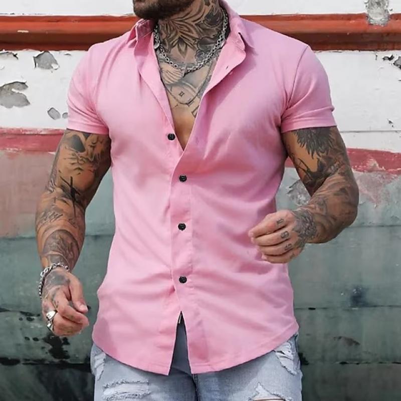 Hunter | Men's Lapel Short Sleeve Casual Shirt