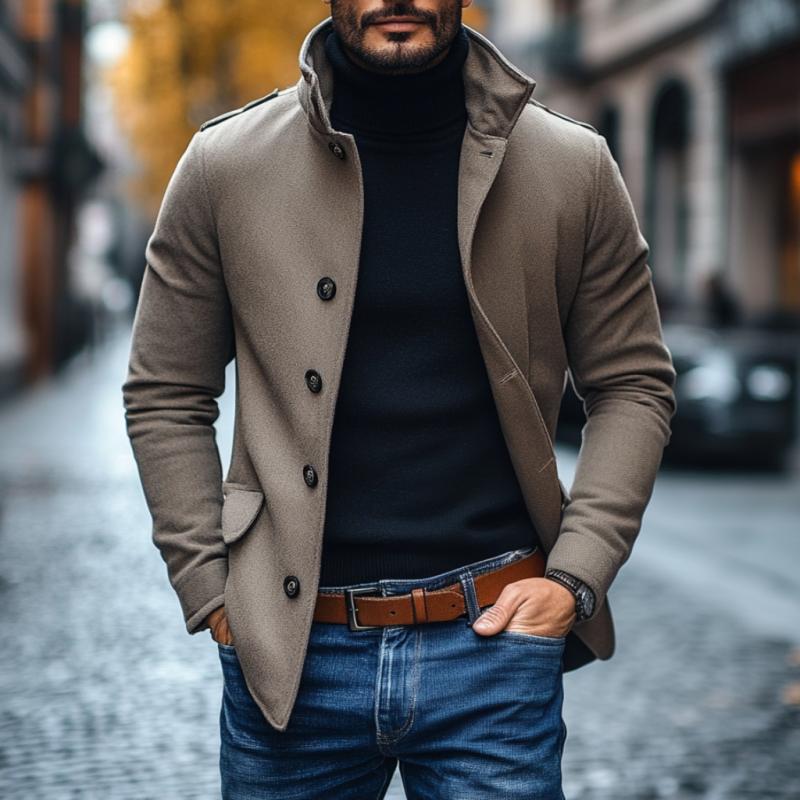 Harry | Men's Single-Breasted Lapel Wool Coat