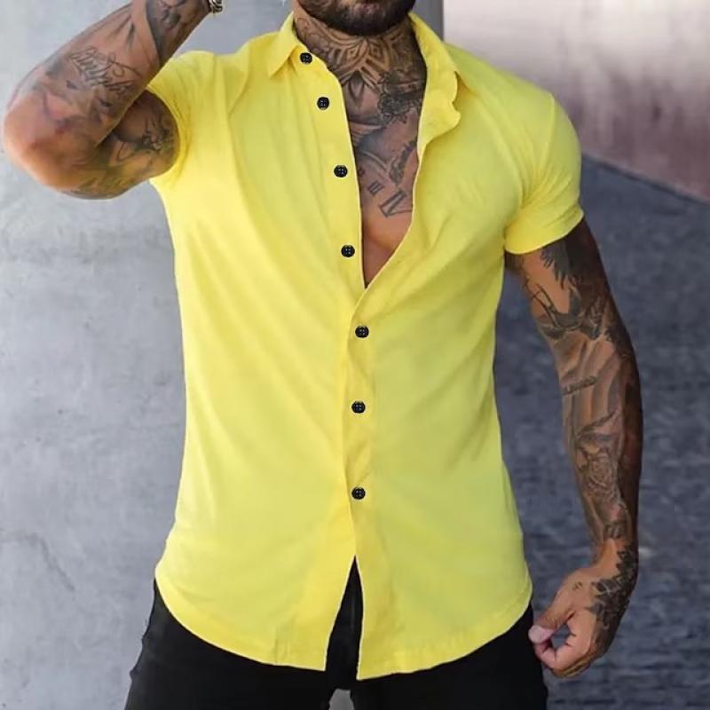 Hunter | Men's Lapel Short Sleeve Casual Shirt