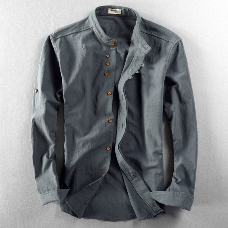 Hiro | Men's Cotton-Linen Long Sleeve Kimono Shirt
