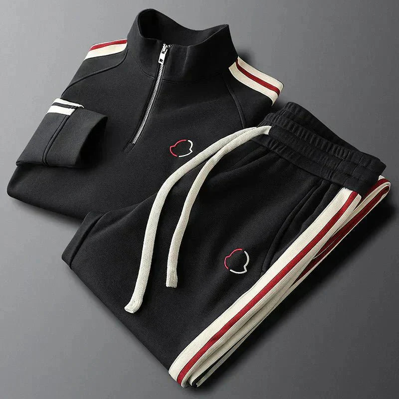 Orion | Men's Contrast Stripe Athletic Jacket & Pants Set
