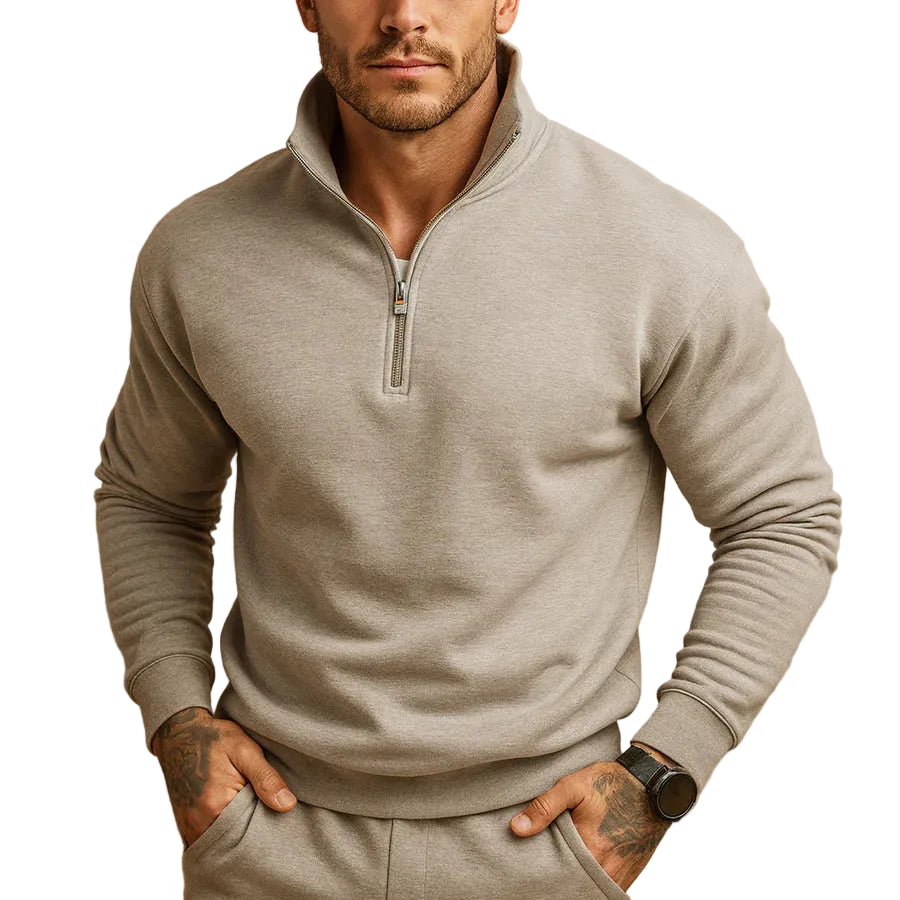 Joseph | Men's Mock Turtleneck Quarter-Zip Sweater