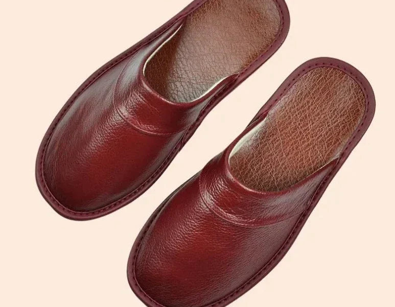 David | Men's Vegan Leather Slip-On House Slippers