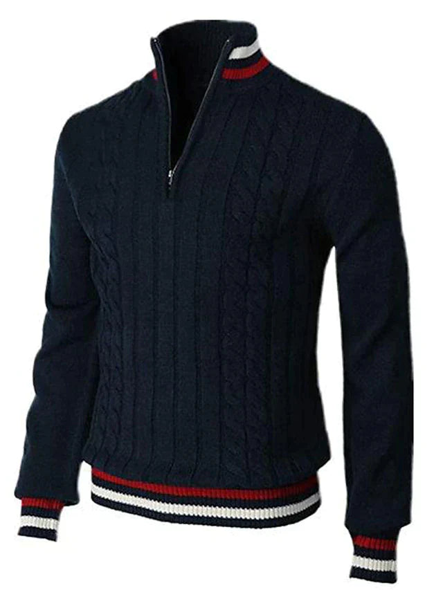 Kian | Men's Casual Quarter-Zip Knit Sweater
